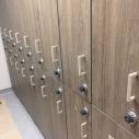 Coated locker handles